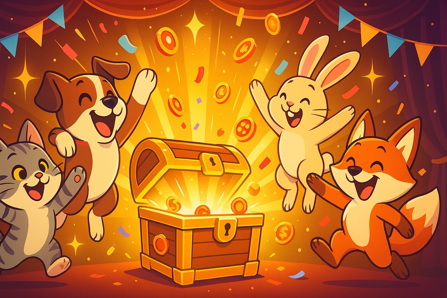 Antarmuka permainan Red Tiger di aplikasi mobile evosgaming dengan gulungan spin